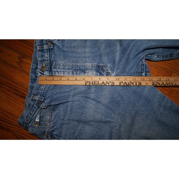 VINTAGE 90s Lee SZ 16 Med (30Wx29L) Vintage Tapered Mom High Rise Blue Jeans USA - Picture 12 of 12